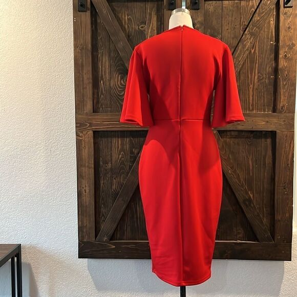 Sexy Crew Neck Half Sleeve Hips-Wrapped Slim Fit Party Autumn Dress - Picture 9 of 14
